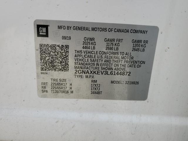 2020 CHEVROLET EQUINOX LT - 2GNAXKEV3L6144872