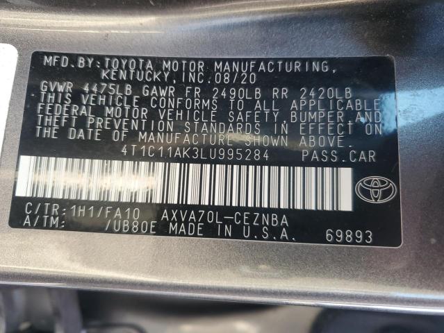 2020 TOYOTA CAMRY LE - 4T1C11AK3LU995284