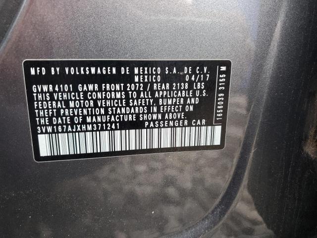 2017 VOLKSWAGEN JETTA S - 3VW167AJXHM371241