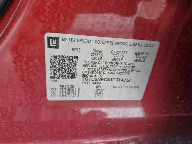 2018 GMC SIERRA K15 - 3GTU2NEC5JG314218