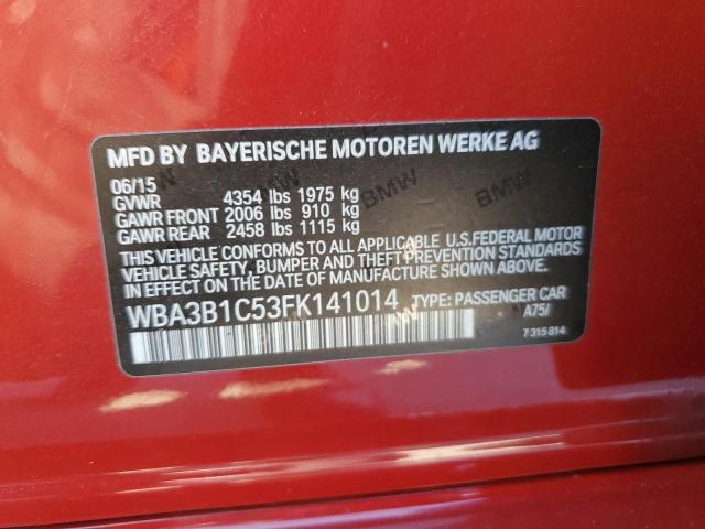 VIN WBA3B1C53FK141014 2015 BMW 3 SERIES no.13