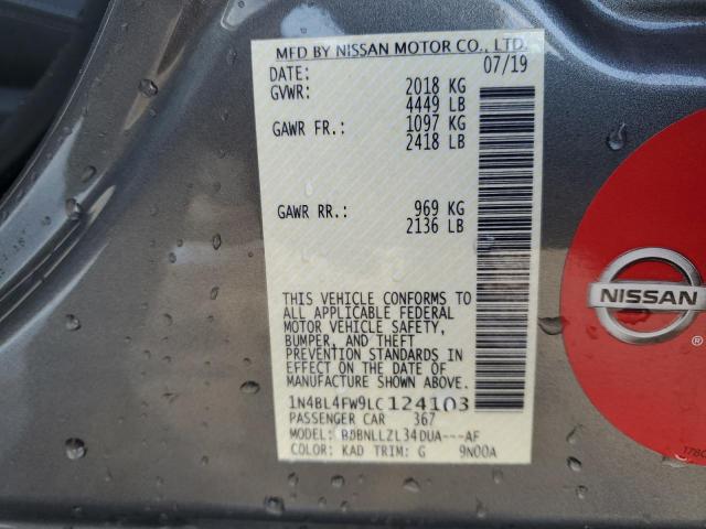 2020 NISSAN ALTIMA PLA - 1N4BL4FW9LC124103