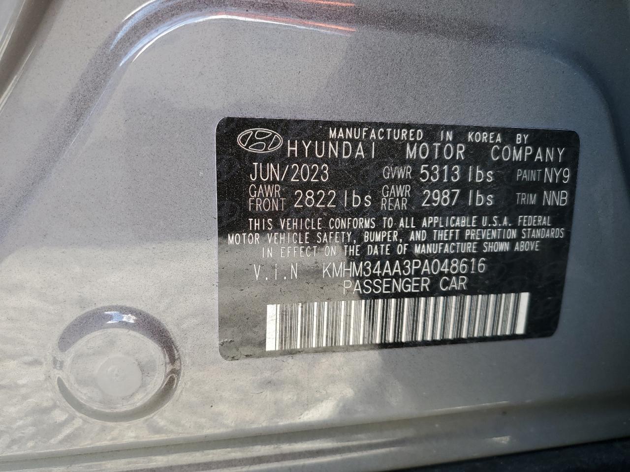 Lot #3037992197 2023 HYUNDAI IONIQ 6 SE