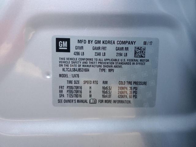 2018 CHEVROLET TRAX - KL7CJLSB4JB531604