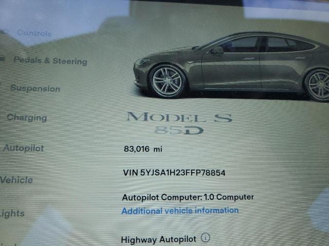 2015 TESLA MODEL S 85 5YJSA1H23FFP78854