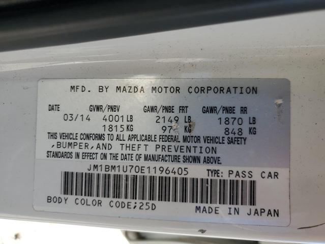 VIN JM1BM1U70E1196405 2014 MAZDA 3 no.12