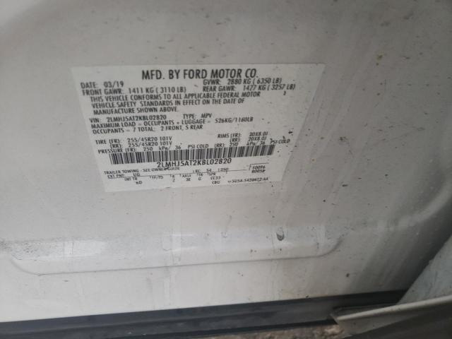 2019 LINCOLN MKT - 2LMHJ5AT2KBL02820