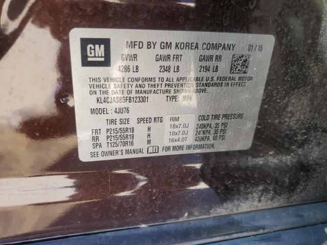 2015 BUICK ENCORE - KL4CJASB5FB123301