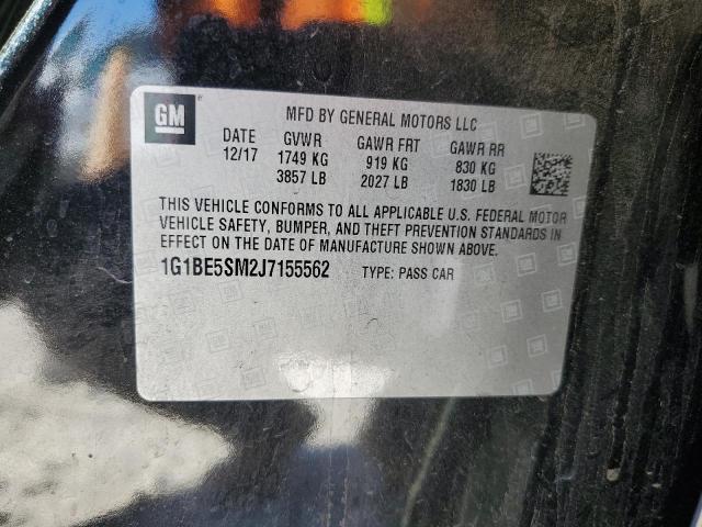 2018 CHEVROLET CRUZE LT - 1G1BE5SM2J7155562