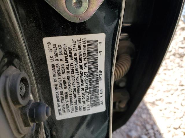 19XFC2F86KE051037 2019 HONDA CIVIC