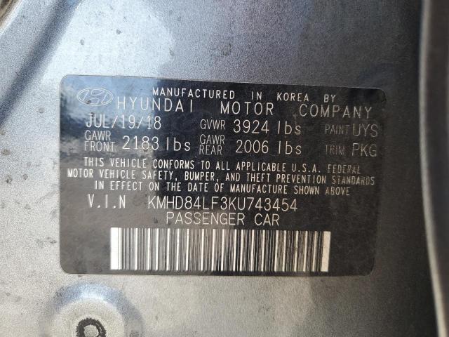 2019 HYUNDAI ELANTRA SE - KMHD84LF3KU743454
