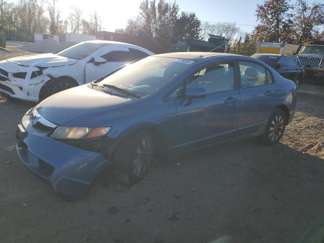 HONDA CIVIC EXL 2009 blue  gas 19XFA16949E004009 photo #1