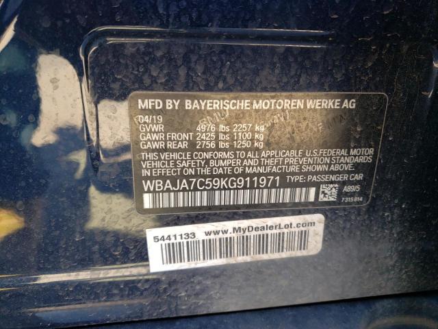 2019 BMW 530 XI - WBAJA7C59KG911971