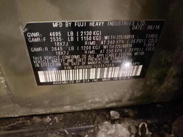 2016 SUBARU OUTBACK 2. - 4S4BSANC7G3357059