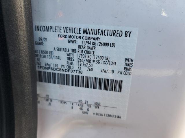 VIN 1FDNF6DC8NDF07736 2022 FORD F650 no.10