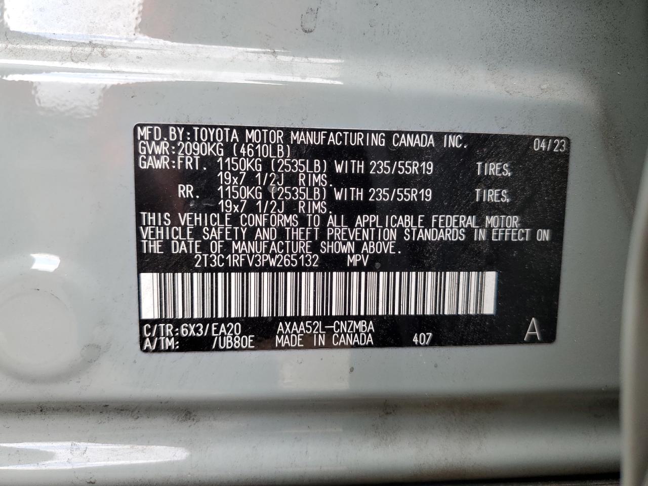 Lot #3026306459 2023 TOYOTA RAV4 XLE P