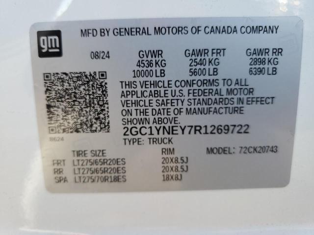 2024 CHEVROLET SILVERADO - 2GC1YNEY7R1269722