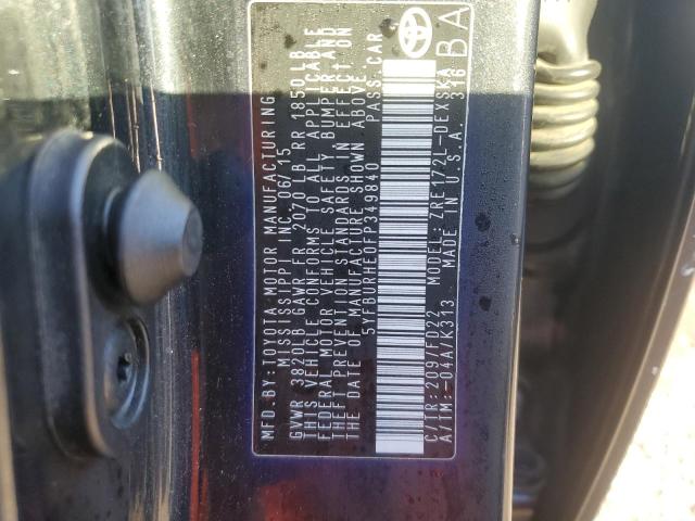 2015 TOYOTA COROLLA L - 5YFBURHE0FP349840