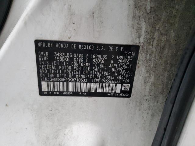 2019 HONDA FIT LX 3HGGK5H49KM710500