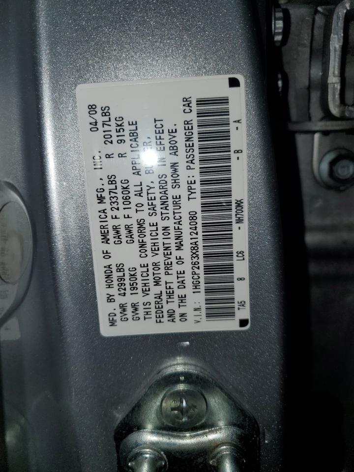 Lot #3028402801 2008 HONDA ACCORD LX