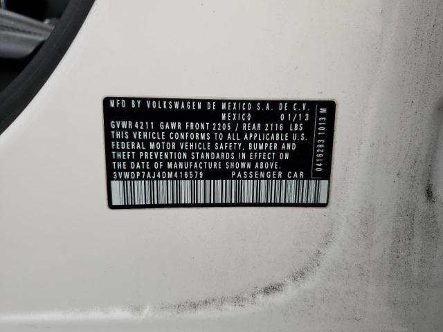 VIN 3VWDP7AJ4DM416579 2013 VOLKSWAGEN JETTA no.12