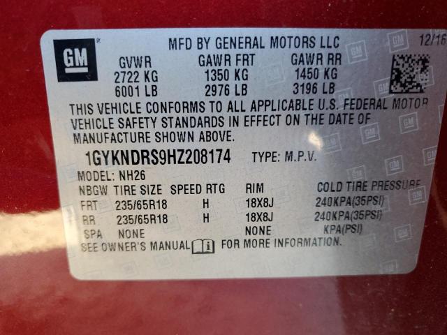 2017 CADILLAC XT5 LUXURY - 1GYKNDRS9HZ208174
