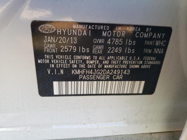 VIN KMHFH4JG2DA249143 2013 HYUNDAI AZERA no.12