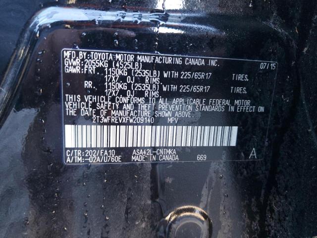 2015 TOYOTA RAV4 XLE - 2T3WFREVXFW209140