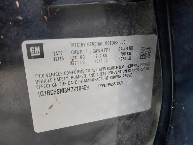 2017 CHEVROLET CRUZE LS - 1G1BC5SM3H7210469