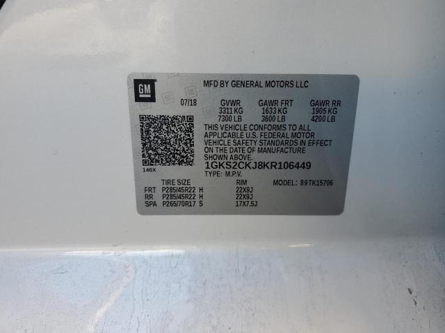2019 GMC YUKON DENA - 1GKS2CKJ8KR106449