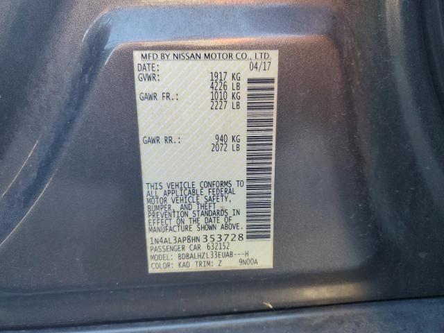2017 NISSAN ALTIMA 2.5 - 1N4AL3AP8HN353728