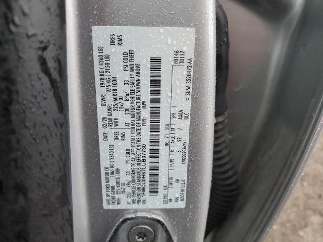 2020 FORD ESCAPE SEL - 1FMCU0H67LUB07730