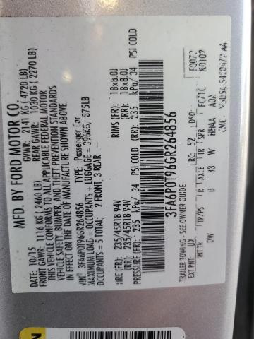 2016 FORD FUSION SE - 3FA6P0T96GR264856