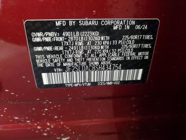 VIN JF2SLDAC8SH434754 2025 SUBARU FORESTER no.14