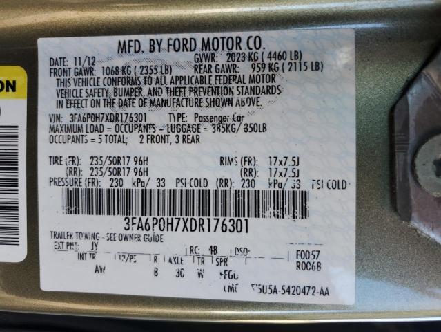 VIN 3FA6P0H7XDR176301 2013 Ford Fusion, SE no.12