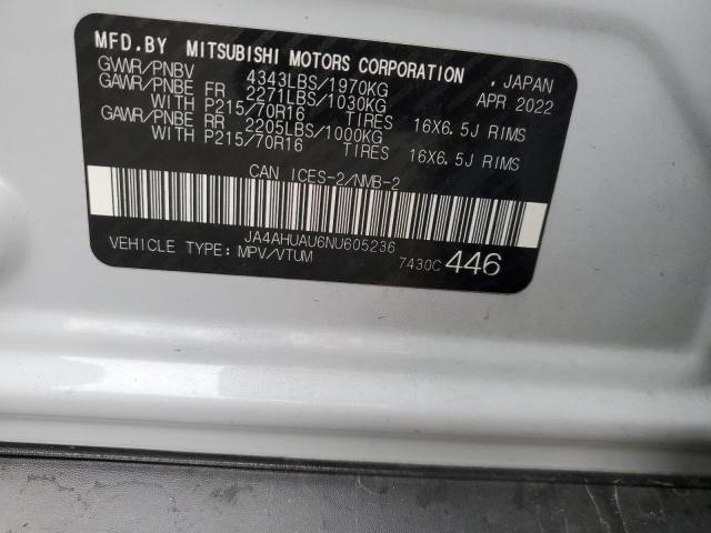 2022 MITSUBISHI RVR ES JA4AHUAU6NU605236