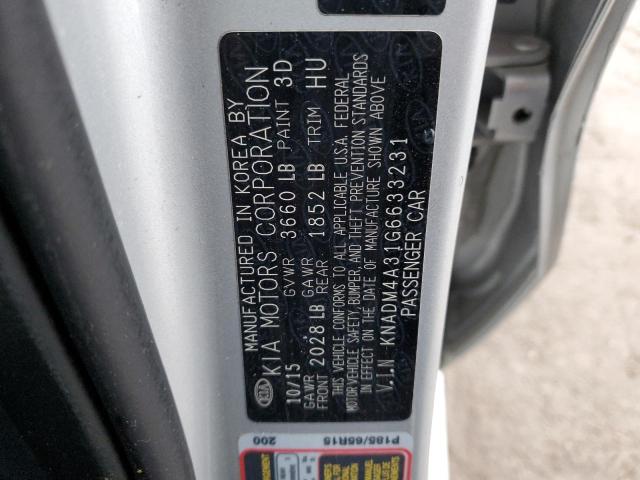 VIN KNADM4A31G6633231 2016 KIA RIO no.13