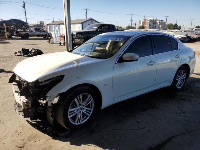 INFINITI Q40 2015 white  gas JN1CV6AP7FM502358 photo #1