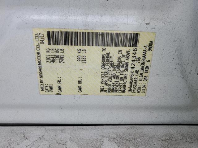 2017 NISSAN MAXIMA 3.5 - 1N4AA6AP6HC424346