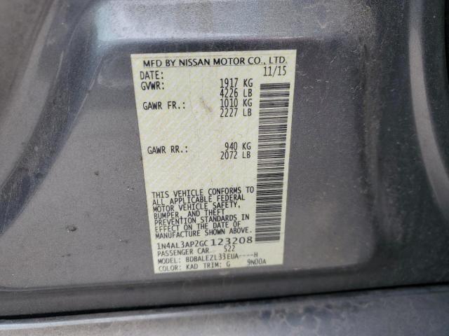 2016 NISSAN ALTIMA 2.5 - 1N4AL3AP2GC123208