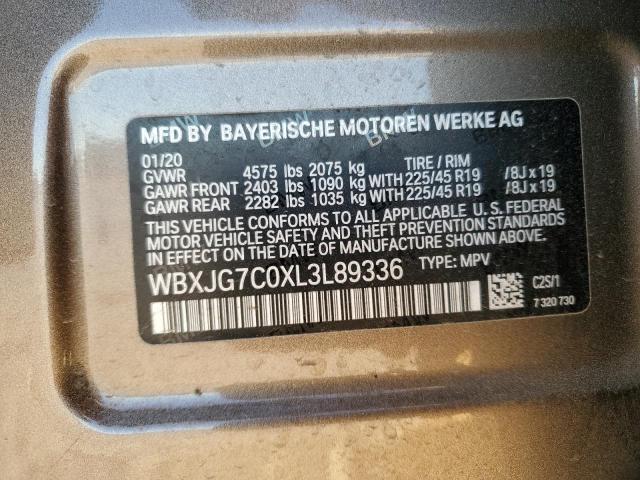 WBXJG7C0XL3L89336 2020 BMW X1 SDRIVE2