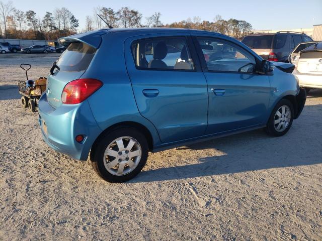 MITSUBISHI MIRAGE ES 2015 blue hatchbac gas ML32A4HJXFH014270 photo #4