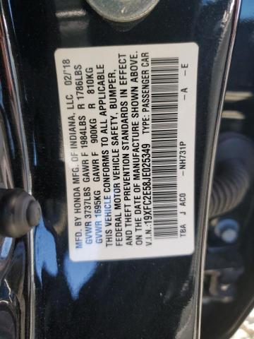 2018 HONDA CIVIC LX - 19XFC2E58JE025349