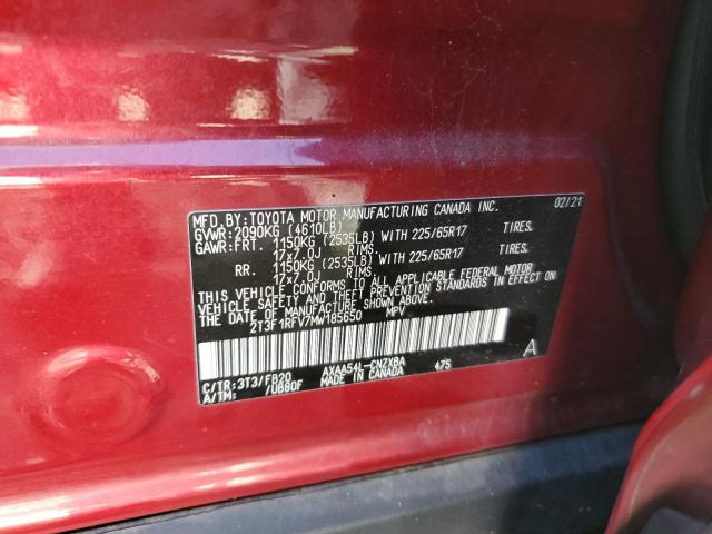 2021 TOYOTA RAV4 LE - 2T3F1RFV7MW185650