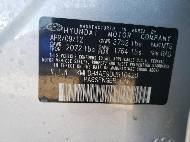 VIN KMHDH4AE9DU510420 2013 Hyundai Elantra, Gls no.12