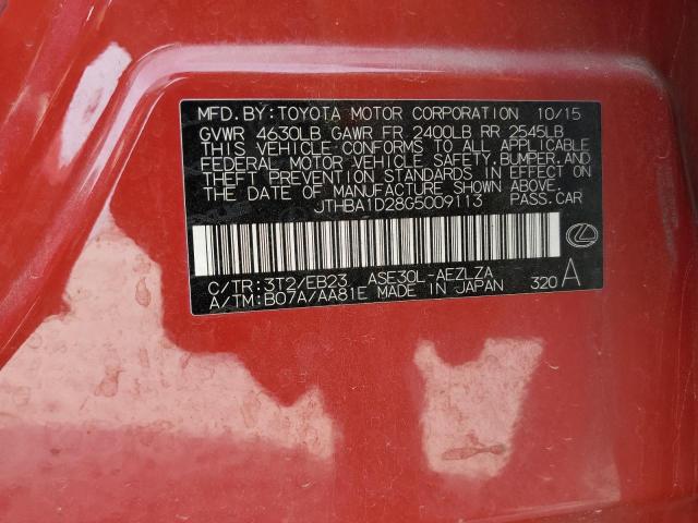 2016 LEXUS IS 200T - JTHBA1D28G5009113