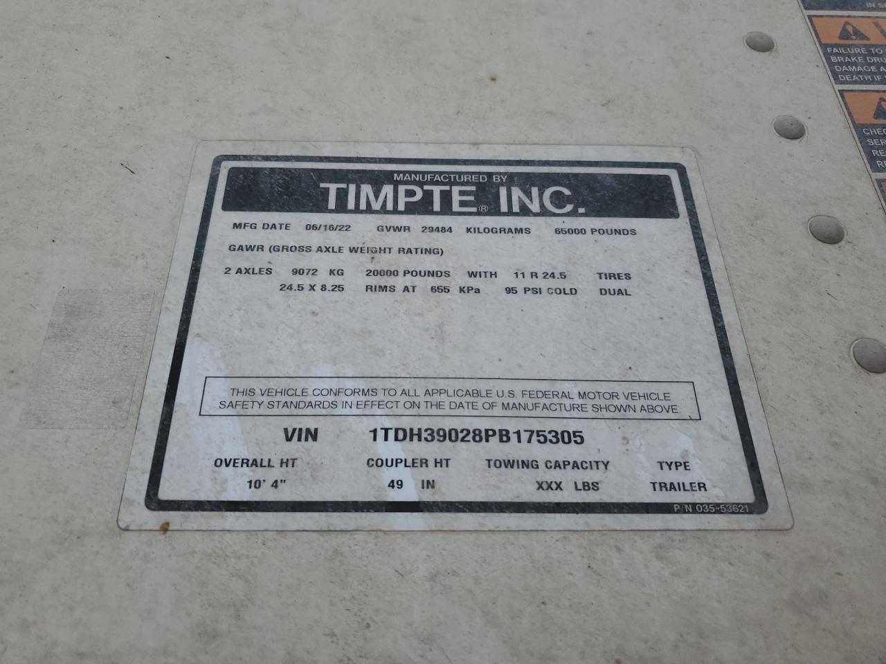 Lot #3050629126 2023 TIMP SEMI TRLR