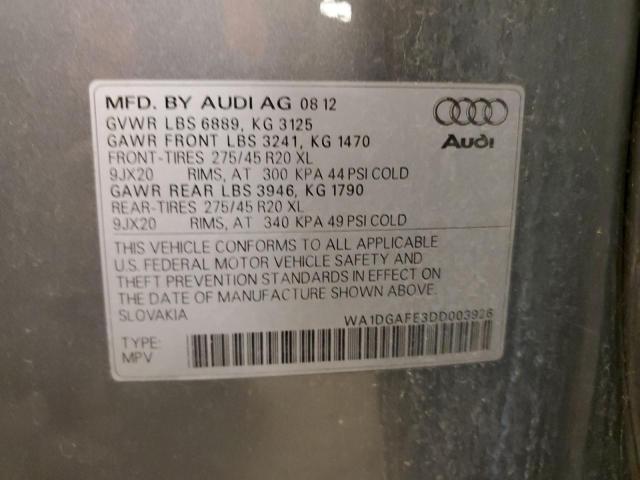 2013 AUDI Q7 PRESTIG - WA1DGAFE3DD003926