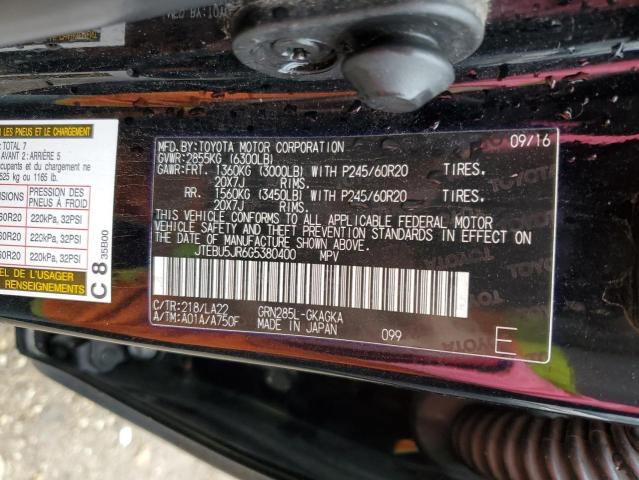 2016 TOYOTA 4RUNNER SR - JTEBU5JR6G5380400