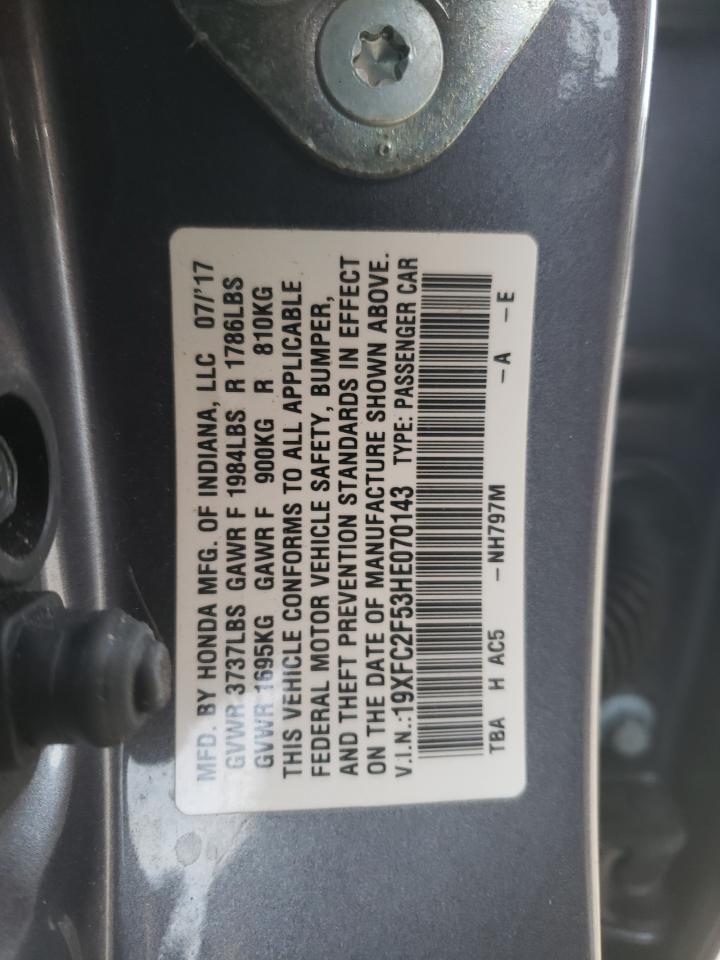 Lot #3028580946 2017 HONDA CIVIC LX